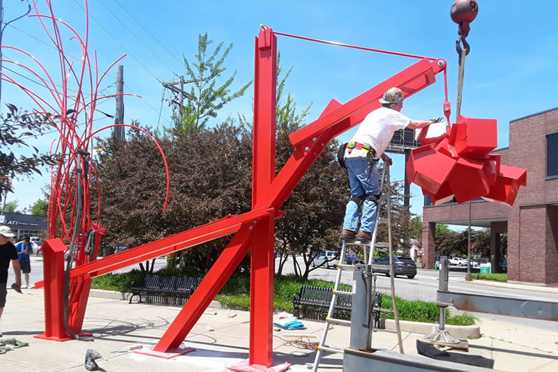 Joplin's own Jorge Leyva laying down new sculpture in Chicago